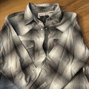Levi's Black and White Plaid Shirt